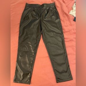 trouser style leather pants